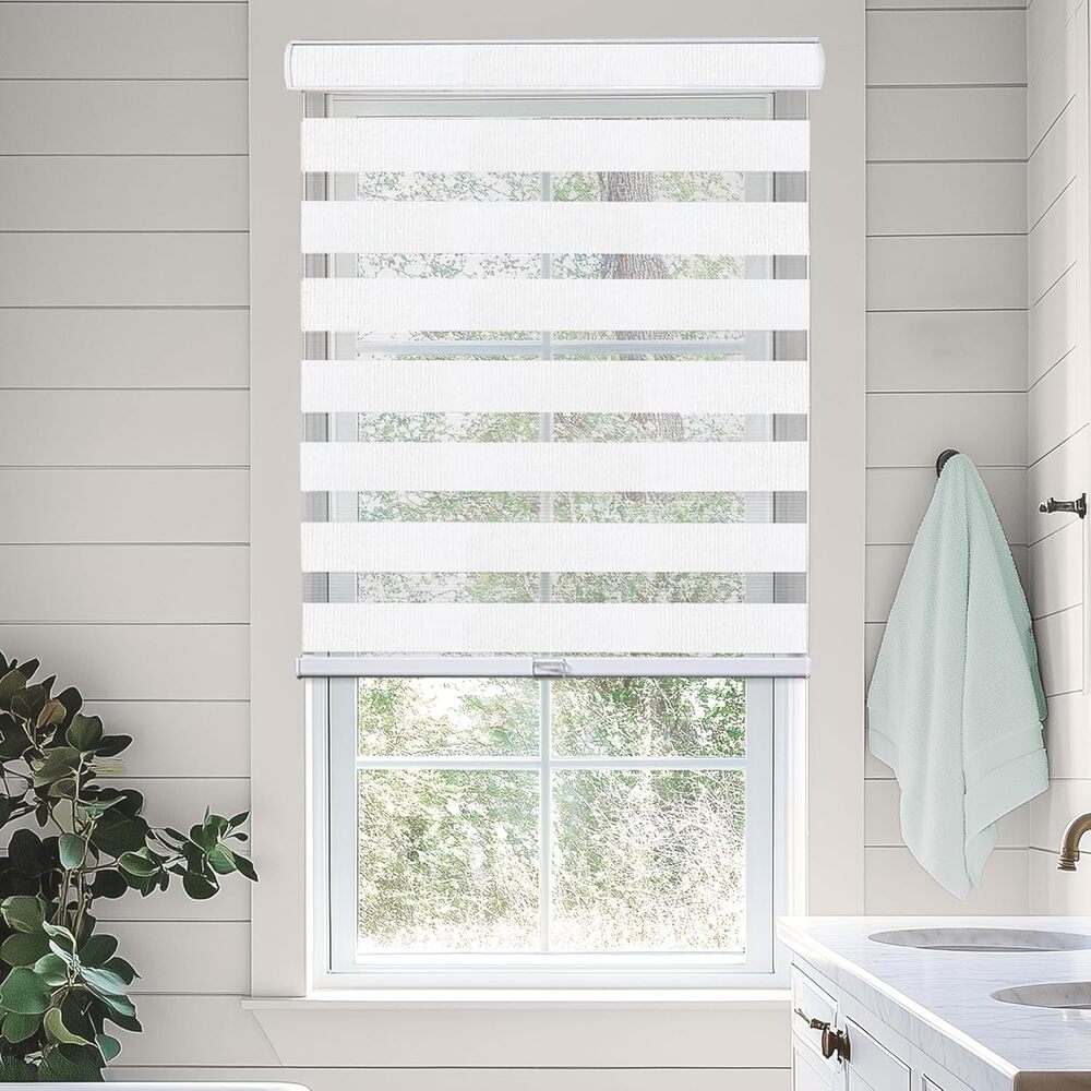 CHICOLOGY Zebra Blinds Cordless Window Shade Basic Arctic 72" W x 72" H